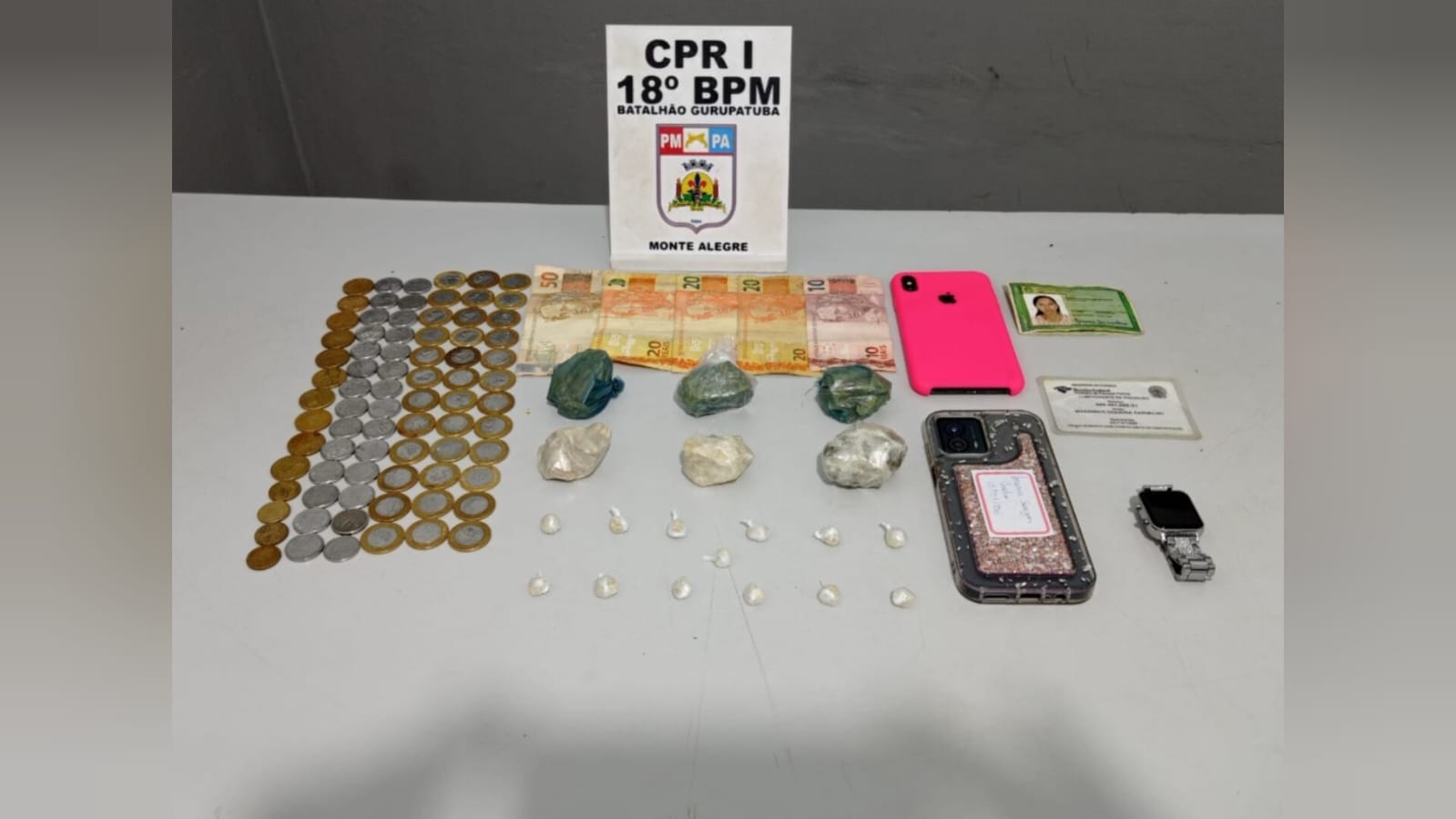 Mulher engasga com droga e recebe socorro policial em Monte Alegre