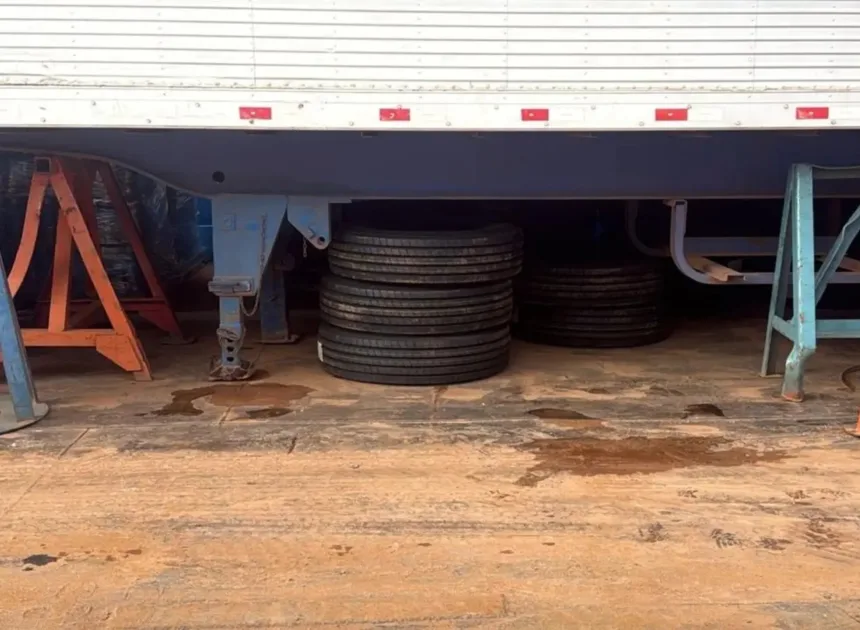 Sefa apreende carga de pneus avaliada em R$ 260 mil durante fiscalização portuária