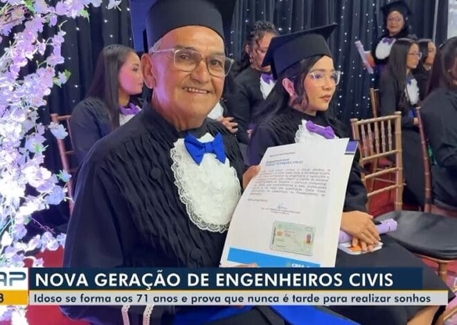 Formatura em Engenharia Civil aos 71 anos: História de superação em Santarém