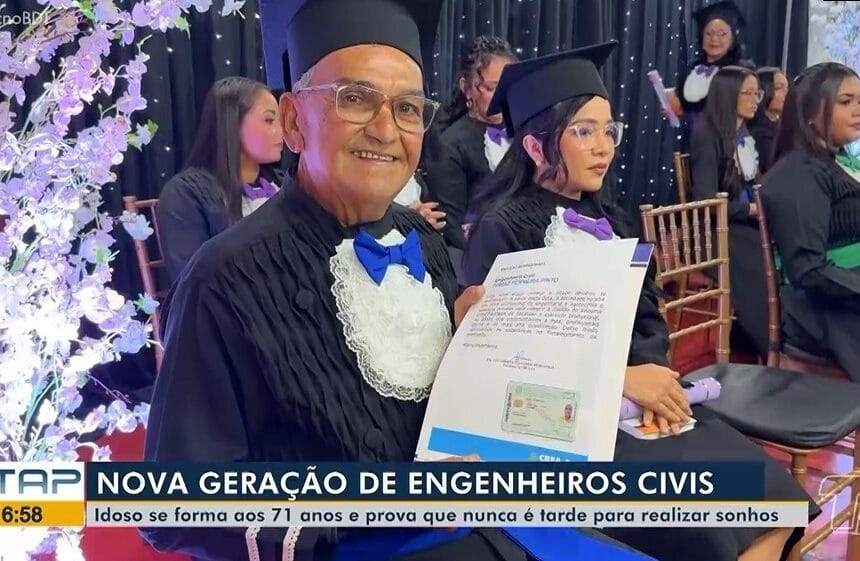 Formatura em Engenharia Civil aos 71 anos: História de superação em Santarém