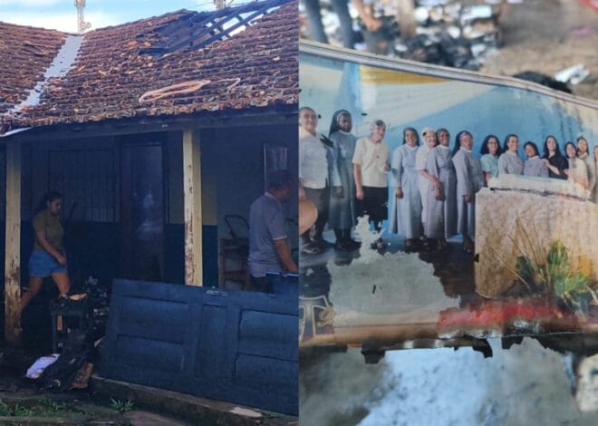 Incêndio na Paróquia Nossa Senhora da Saúde em Juruti