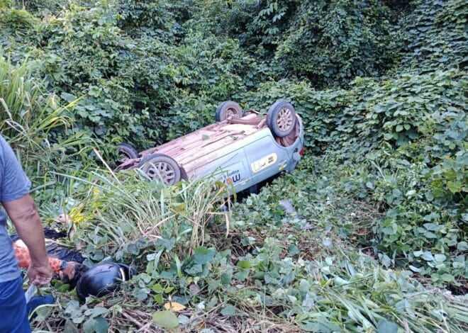 Acidente na Rodovia Everaldo Martins: Carro de Aplicativo Capota em Tentativa de Evitar Colisão