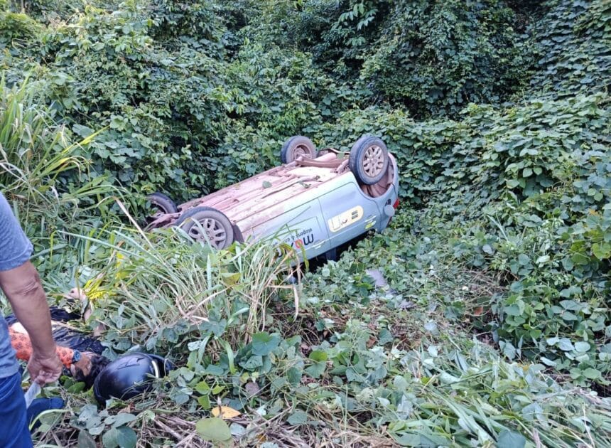 Acidente na Rodovia Everaldo Martins: Carro de Aplicativo Capota em Tentativa de Evitar Colisão