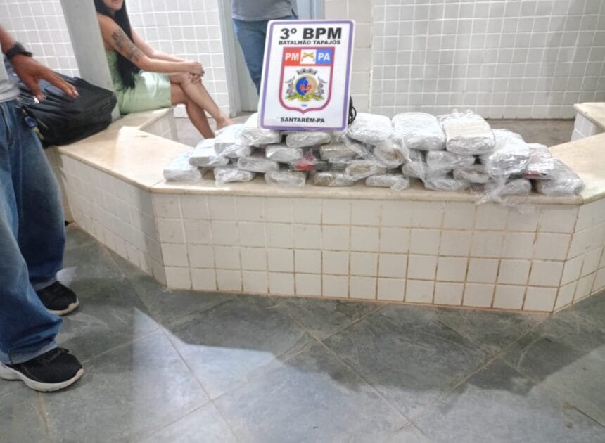 Duas mulheres são detidas em Santarém com 46 tabletes de drogas provenientes do Amazonas