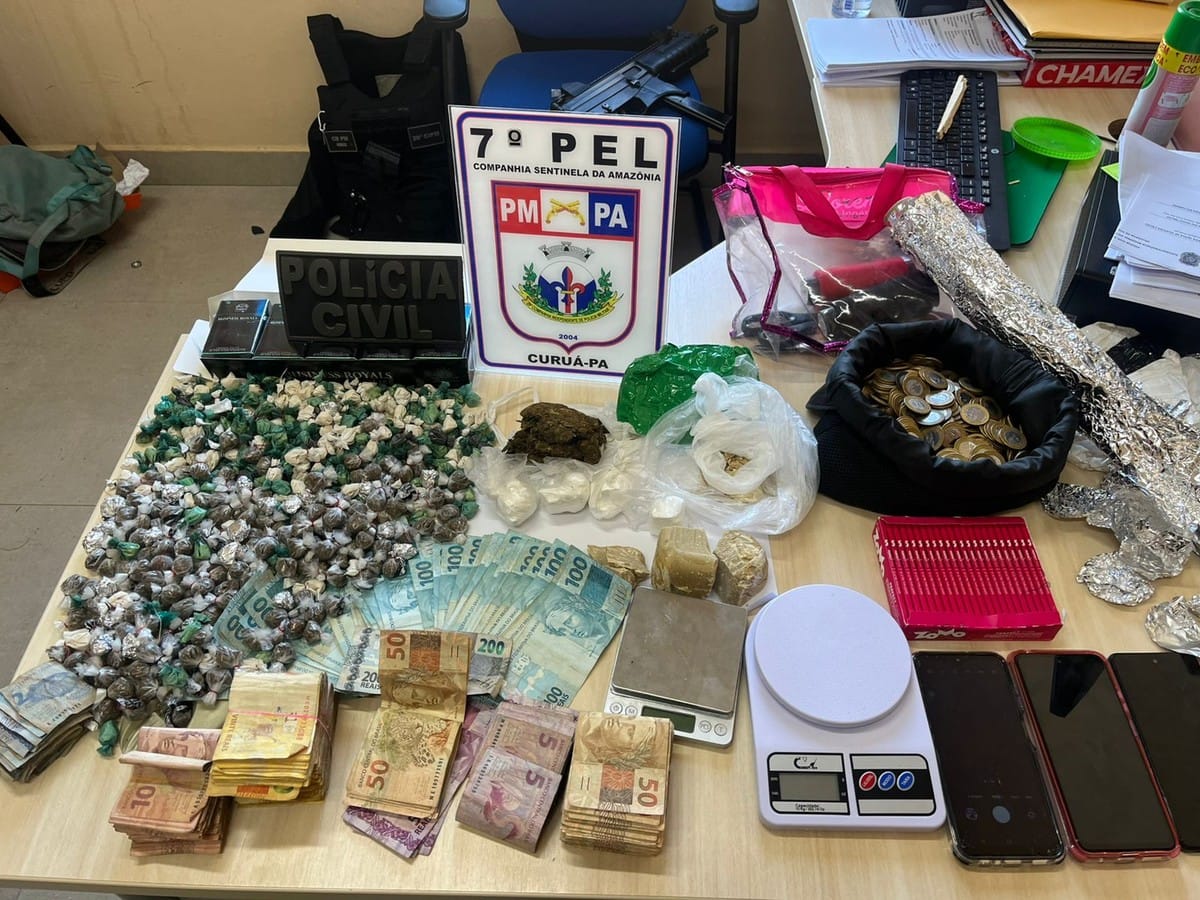 Polícias apreendem drogas e dinheiro após assalto em sorveteria